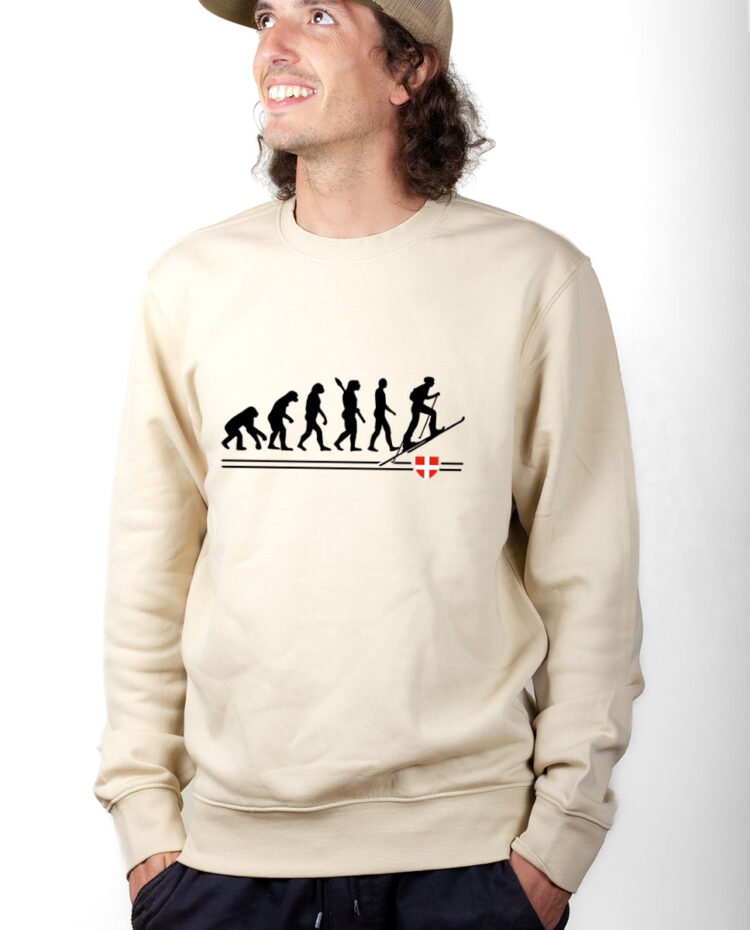 PUHNAT Sweatshirt Pull Homme Naturel EVOLUTION SKI DE RANDONNEE