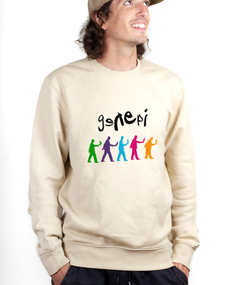 PUHNAT Sweatshirt Pull Homme Naturel GENEPI GENESIS