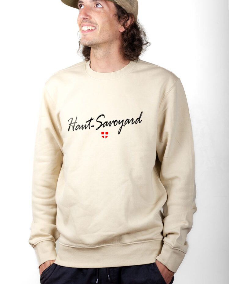 PUHNAT Sweatshirt Pull Homme Naturel HAUT SAVOYARD