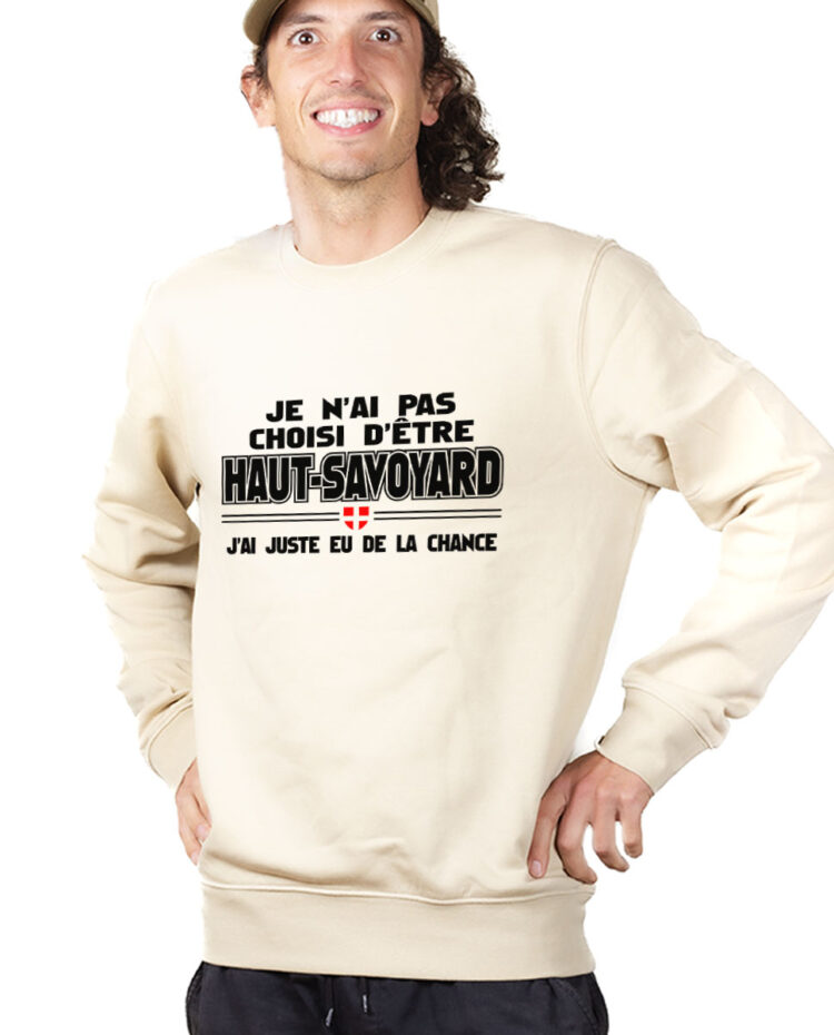 PUHNAT Sweatshirt Pull Homme Naturel JE N AI PAS CHOISI D ETRE HAUT SAVOYARD