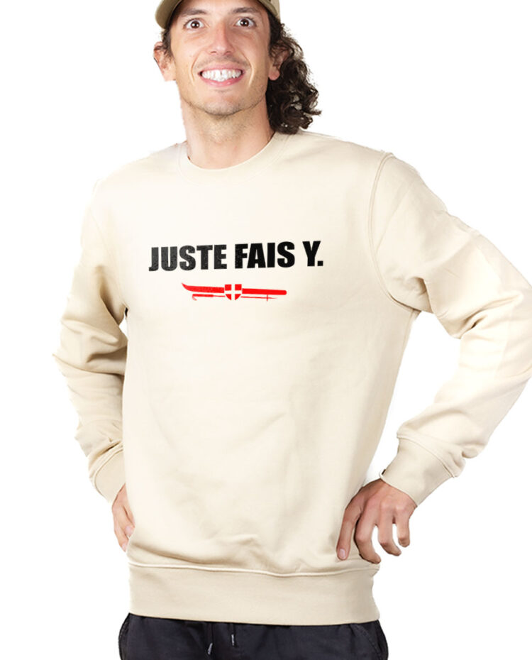 PUHNAT Sweatshirt Pull Homme Naturel JUSTE FAIS Y