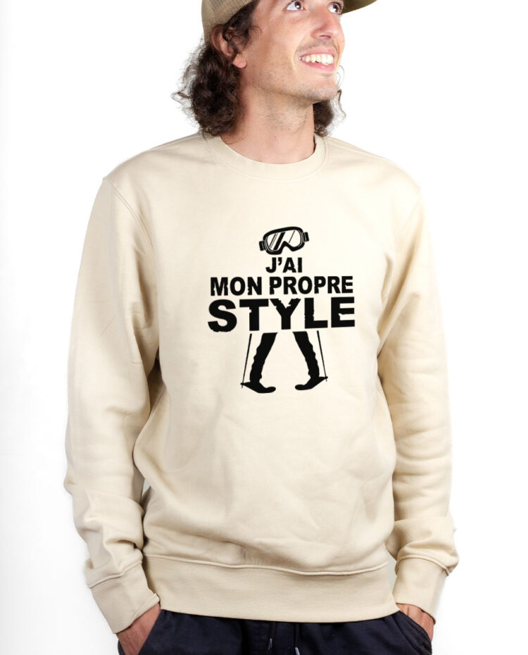 PUHNAT Sweatshirt Pull Homme Naturel J AI MON PROPRE STYLE