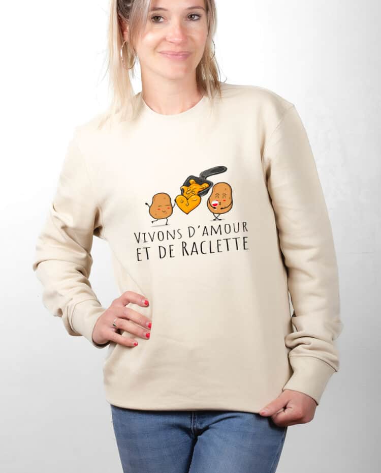 Pull Femme NATUREL PUFNAT VIVONS DAMOUR ET DE RACLETTE