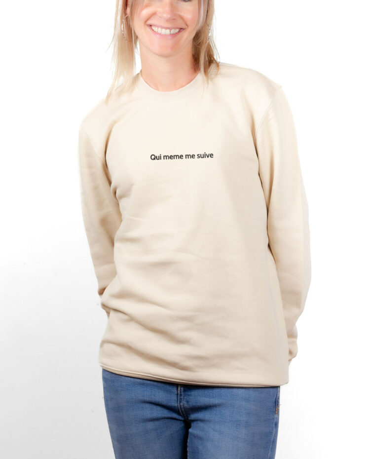 QUI MEME ME SUIVE Sweatshirt pull Femme Naturel PUFNAT164