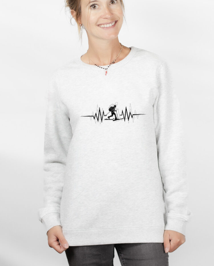 SKI DE RANDONEE BATTEMENTS DE COEUR Sweatshirt pull Femme Blanc PUFBLA156