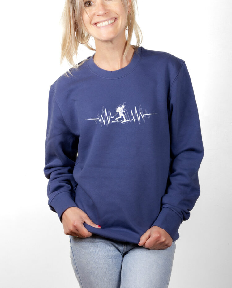 SKI DE RANDONEE BATTEMENTS DE COEUR Sweatshirt pull Femme Bleu PUFBLE156