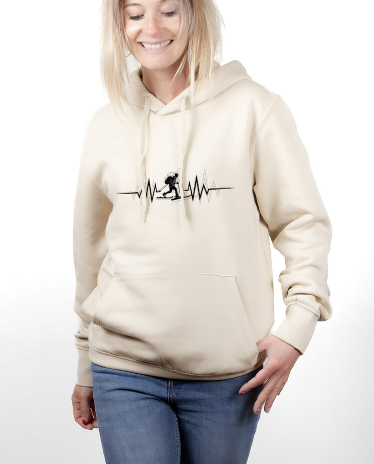 SKI DE RANDONEE BATTEMENTS DE COEUR hoodie Sweat capuche Femme naturel SWFNAT156