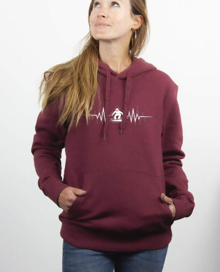 SNOW SNOWBARD BATTEMENTS DE COEUR Sweat Femme Bordeau SWFBOR153