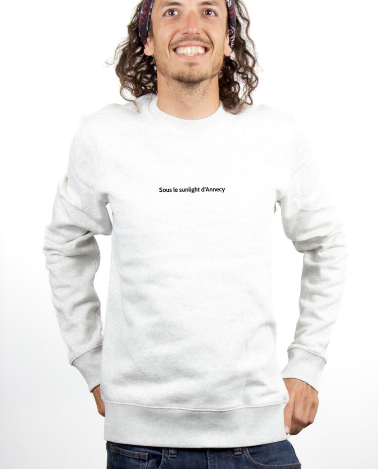 SOUS LE SUNLIGHT DANNECY Sweatshirt Pull Homme Blanc PUHBLA167