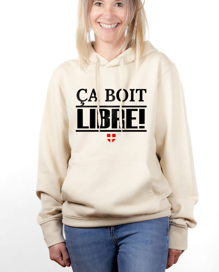 SWFNAT hoodie Sweat capuche Femme naturel CA BOIT LIBRE