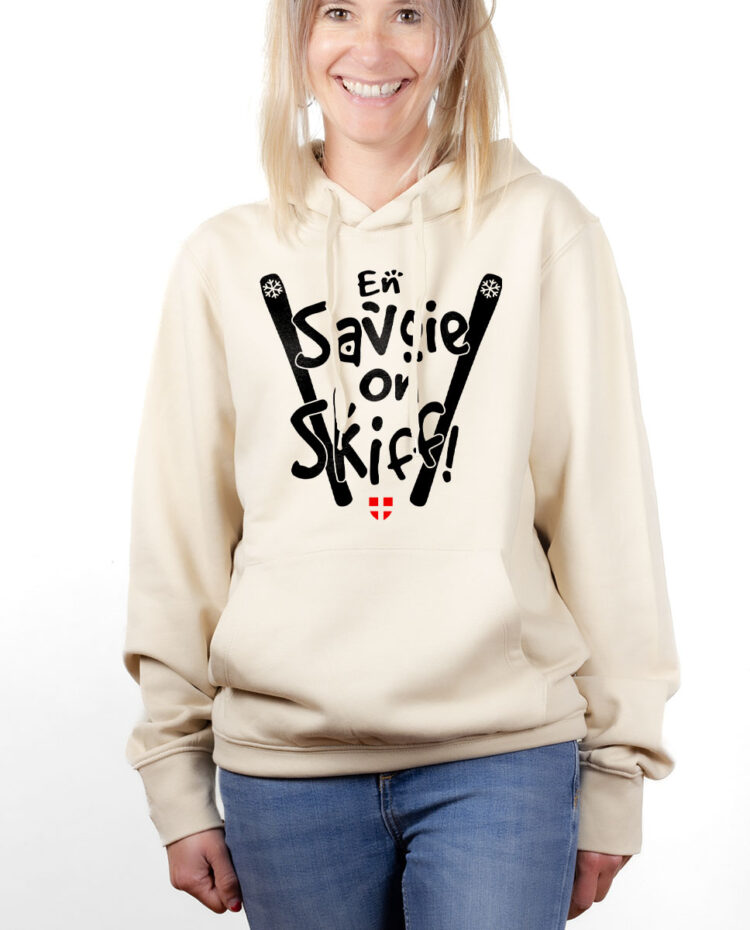 SWFNAT hoodie Sweat capuche Femme naturel EN SAVOIE ON SKIFF