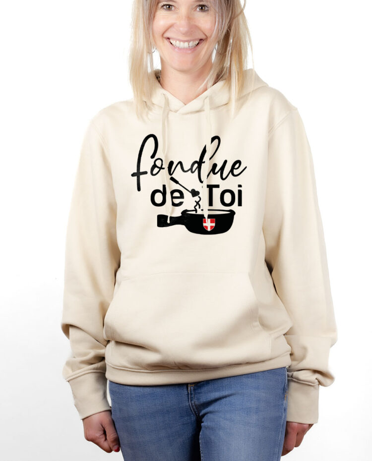 SWFNAT hoodie Sweat capuche Femme naturel FONDUE DE TOI