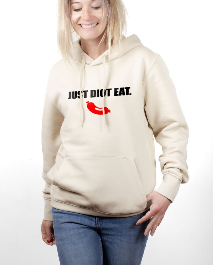 SWFNAT hoodie Sweat capuche Femme naturel JUST DIOT EAT