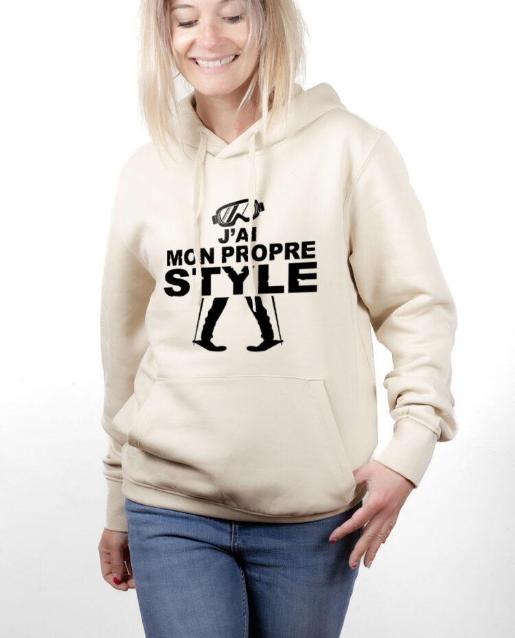 SWFNAT hoodie Sweat capuche Femme naturel J AI MON PROPRE STYLE