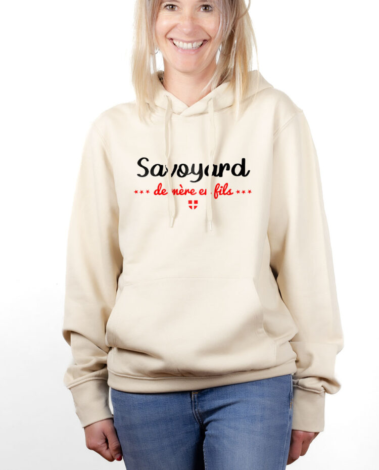 SWFNAT hoodie Sweat capuche Femme naturel SAVOYARD DE MERE EN FILS