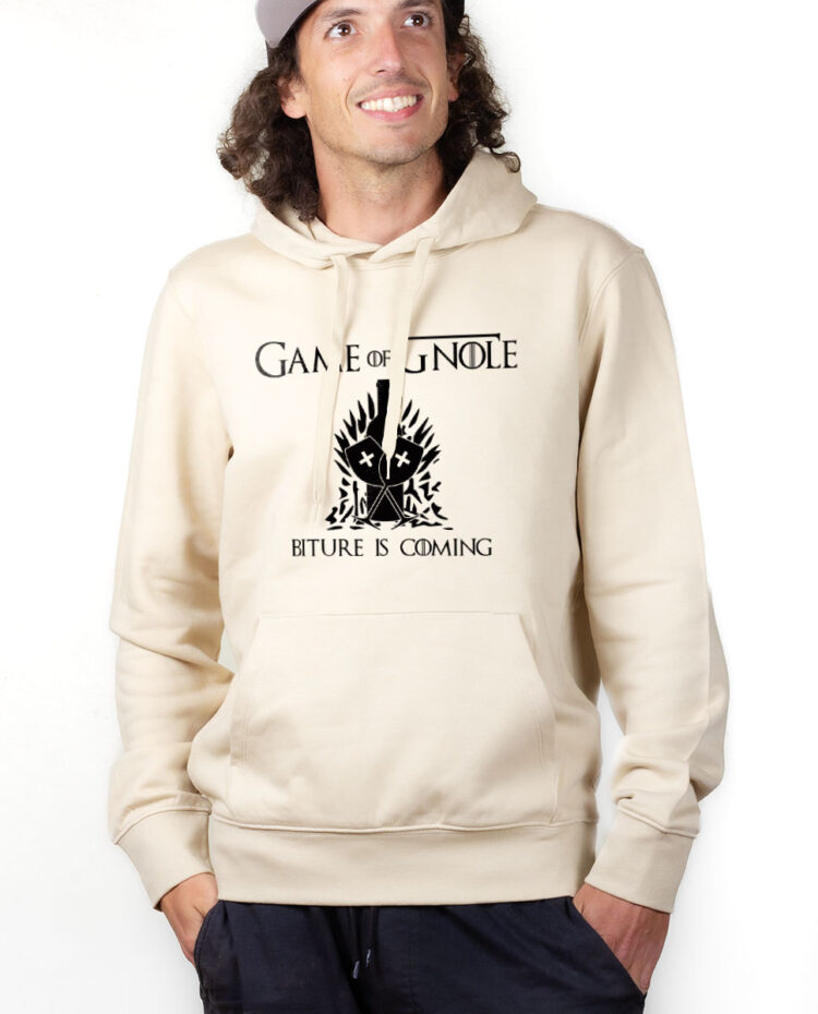 SWHNAT Hoodie Sweat capuche Homme Naturel BITURE IS COMING