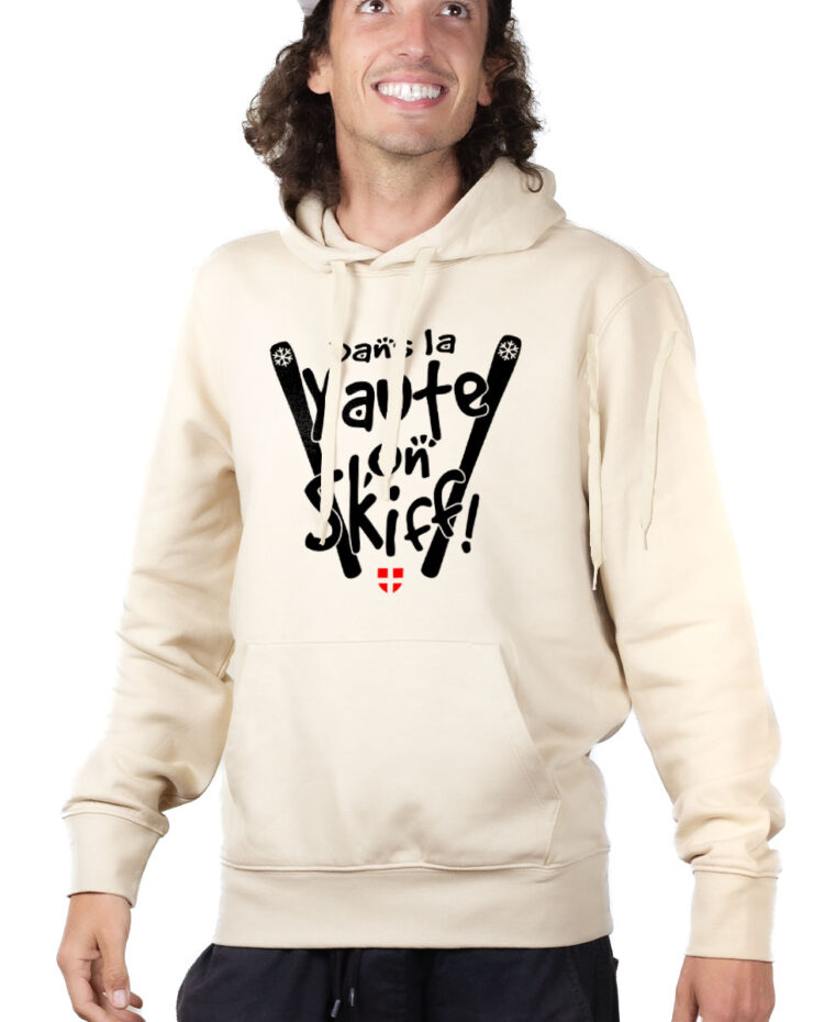 SWHNAT Hoodie Sweat capuche Homme Naturel DANS LA YAUTE ON SKIFF