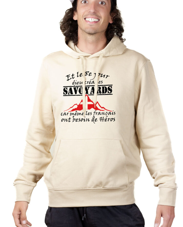 SWHNAT Hoodie Sweat capuche Homme Naturel Dieu crea les savoyards