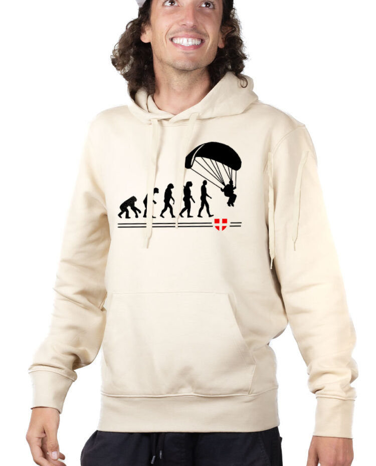 SWHNAT Hoodie Sweat capuche Homme Naturel EVOLUTION PARAPENTE