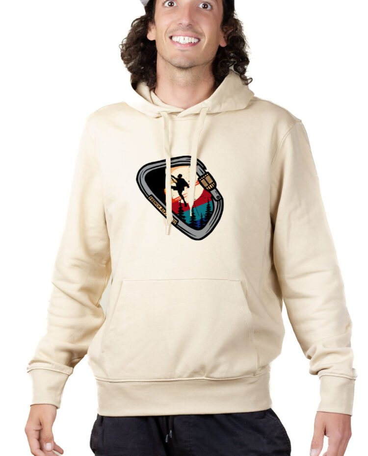 SWHNAT Hoodie Sweat capuche Homme Naturel FRENCH ALPS SPIRIT ESCALADE