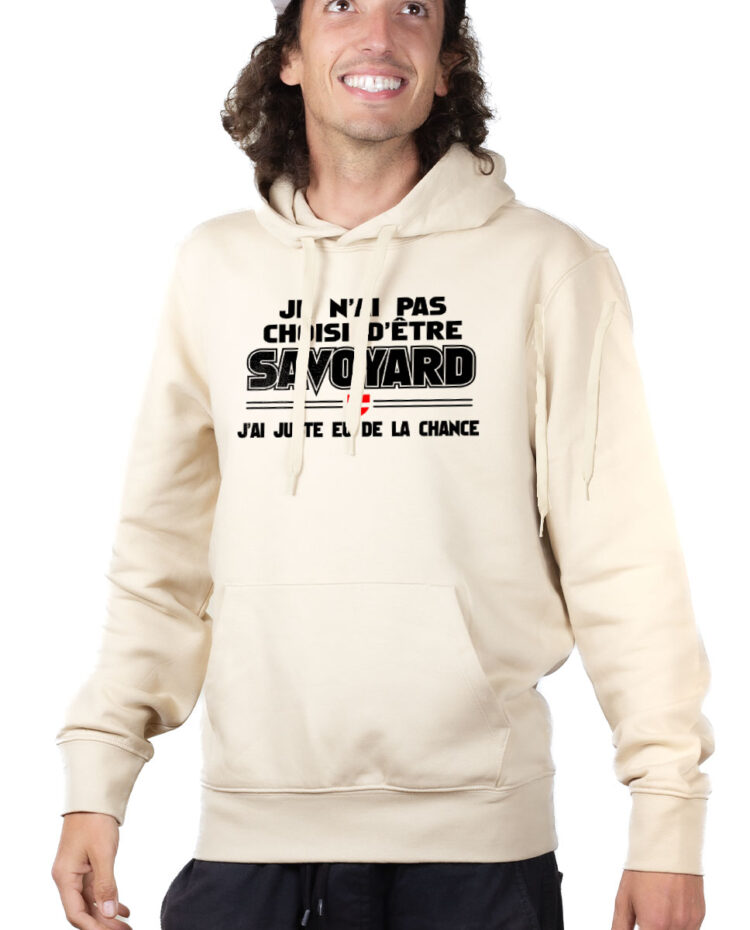 SWHNAT Hoodie Sweat capuche Homme Naturel JE N AI PAS CHOISI D ETRE SAVOYARD