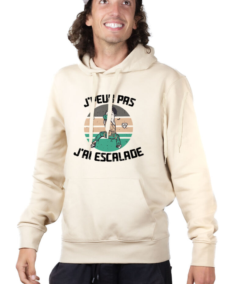 SWHNAT Hoodie Sweat capuche Homme Naturel J PEUX PAS J AI ESCALADE