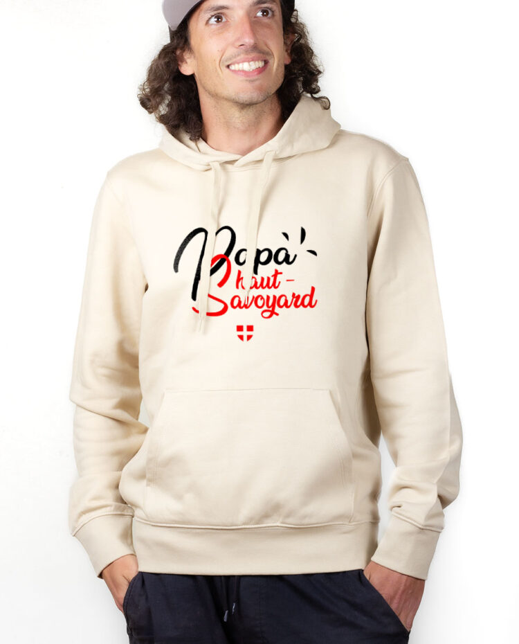 SWHNAT Hoodie Sweat capuche Homme Naturel PAPA HAUT SAVOYARD