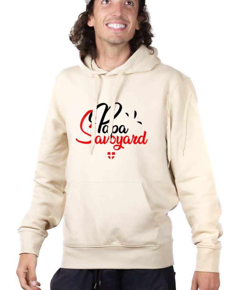 SWHNAT Hoodie Sweat capuche Homme Naturel PAPA SAVOYARD