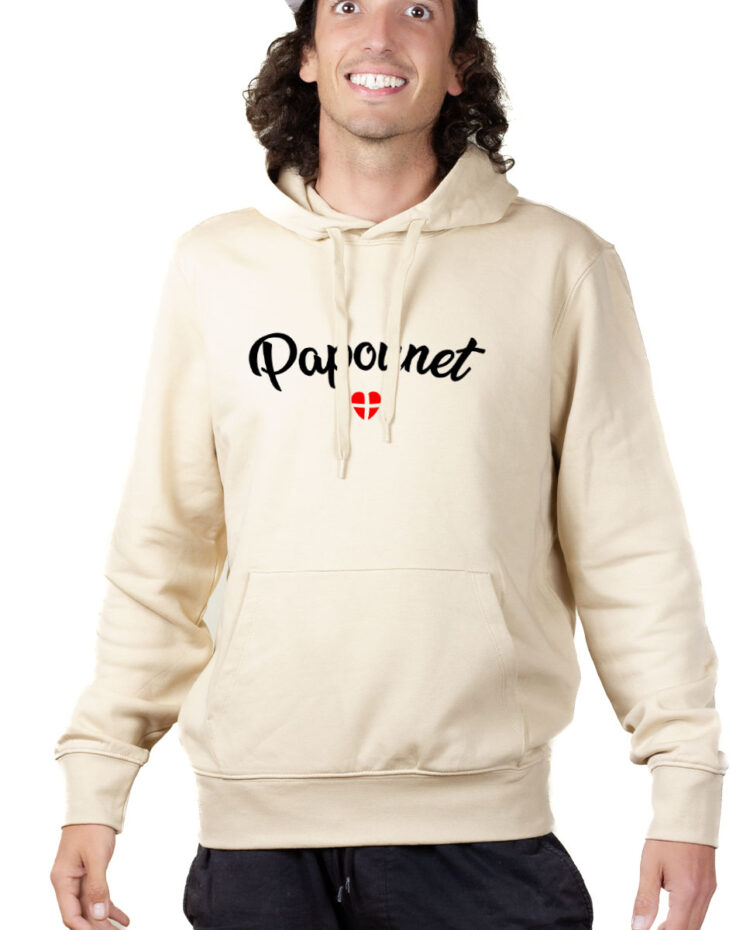 SWHNAT Hoodie Sweat capuche Homme Naturel PAPOUNET