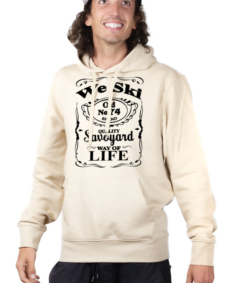 SWHNAT Hoodie Sweat capuche Homme Naturel WE SKI 74