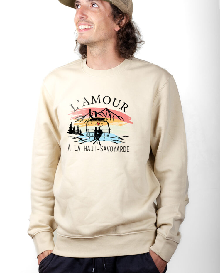 Sweatshirt Pull Homme Naturel PUHNAT LAMOUR A LA HAUT SAVOYARDE