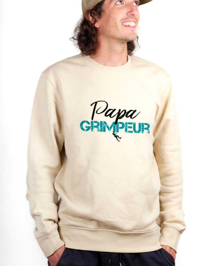 Sweatshirt Pull Homme Naturel PUHNAT PAPA GRIMPEUR