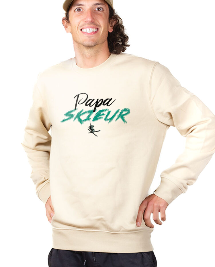 Sweatshirt Pull Homme Naturel PUHNAT PAPA SKIEUR