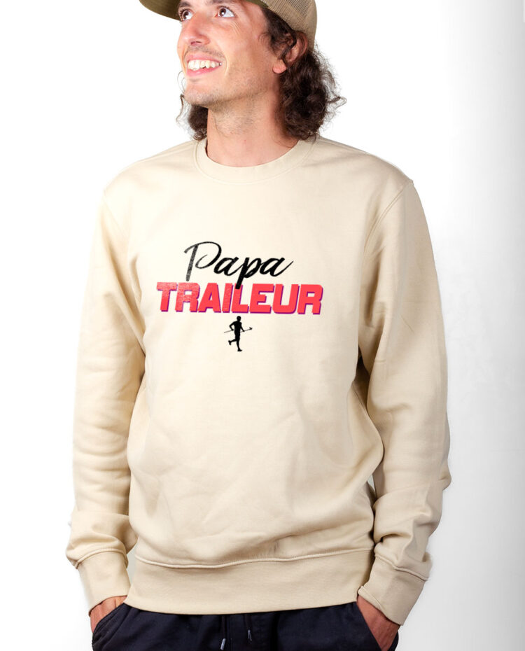 Sweatshirt Pull Homme Naturel PUHNAT PAPA TRAILEUR