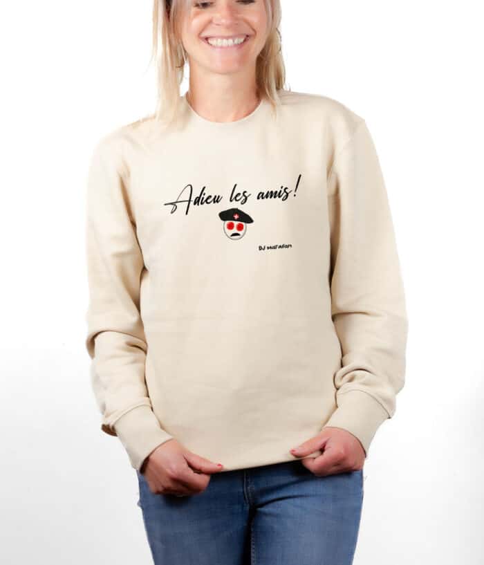 Sweatshirt pull Femme Naturel PUFNAT ADIEU LES AMIS
