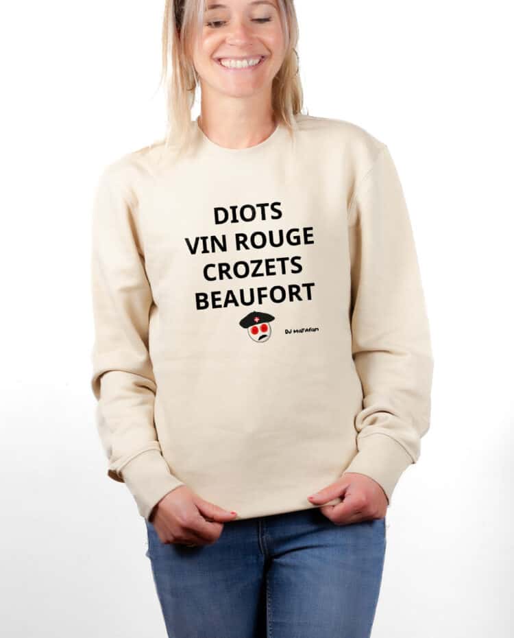 Sweatshirt pull Femme Naturel PUFNAT DIOTS VIN ROUGE CROZETS BEAUFORT