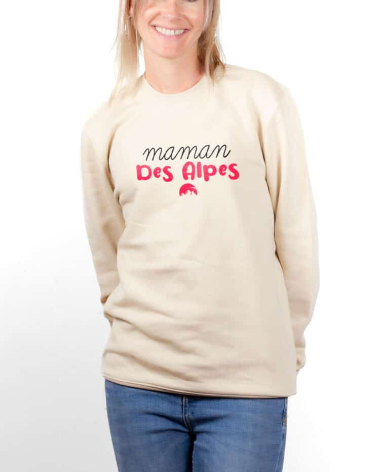 Sweatshirt pull Femme Naturel PUFNAT MAMAN DES ALPES