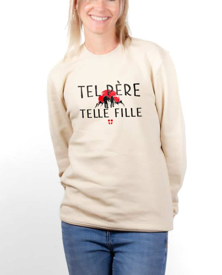 Sweatshirt pull Femme Naturel PUFNAT TEL PERE TELLE FILLE