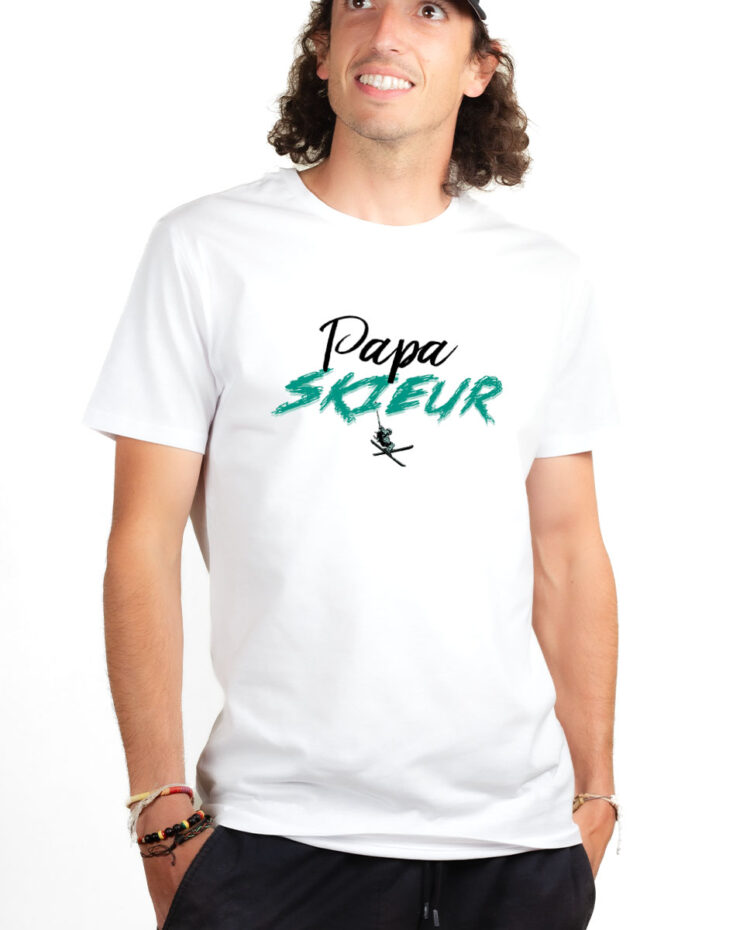 T shirt Homme Blanc TSHB PAPA SKIEUR