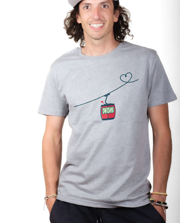 T shirt Homme Gris TSHG TELECABINE LOVE