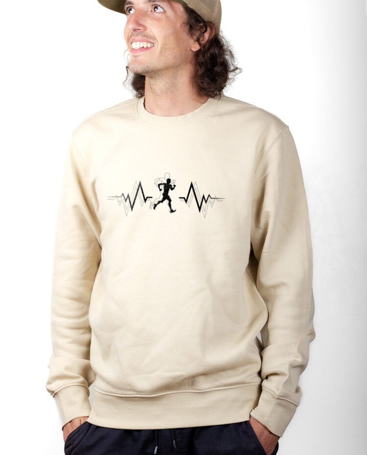 TRAIL BATTEMENTS DE COEUR Sweatshirt Pull Homme Naturel PUNAT149