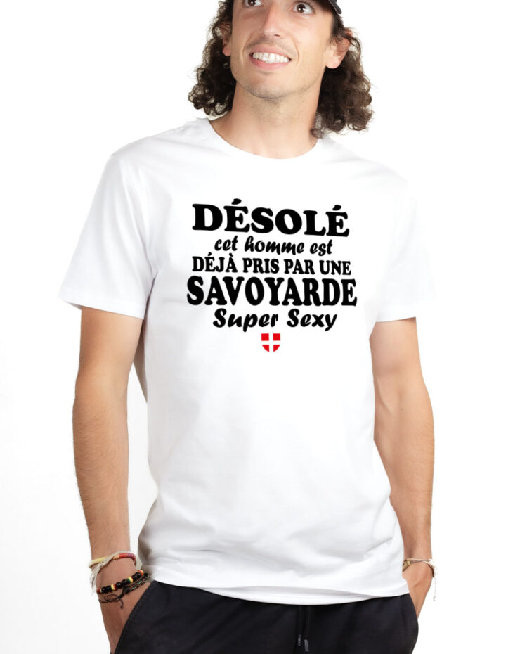 TSHB T shirt Homme Blanc DEJA PRIS PAR UNE SAVOYARDE