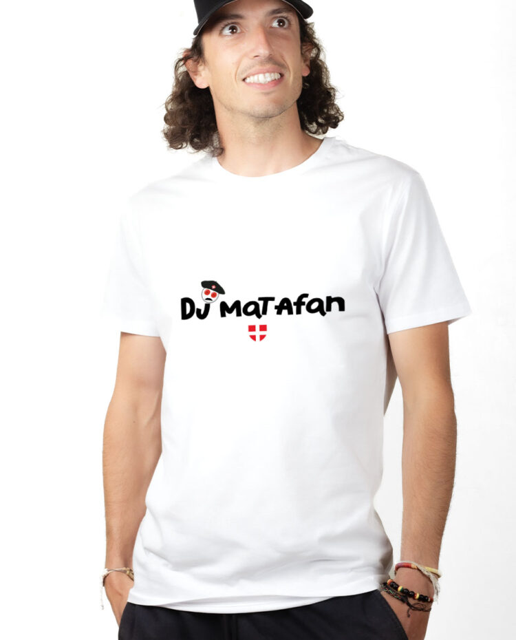 TSHB T shirt Homme Blanc DJ MATAFAN