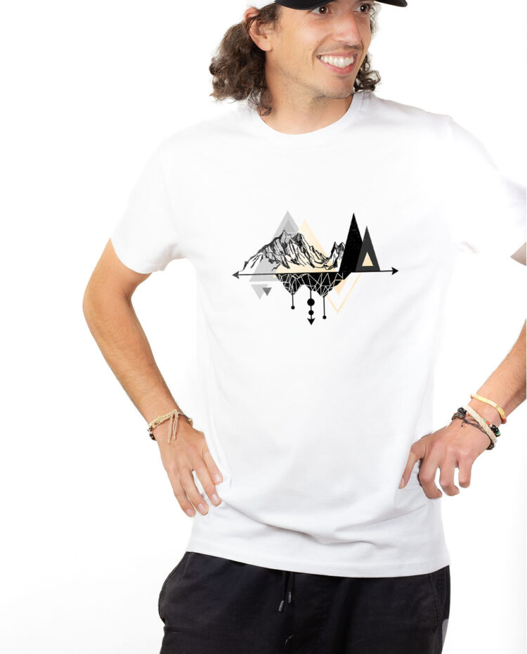 TSHB T shirt Homme Blanc HAUTE MONTAGNE