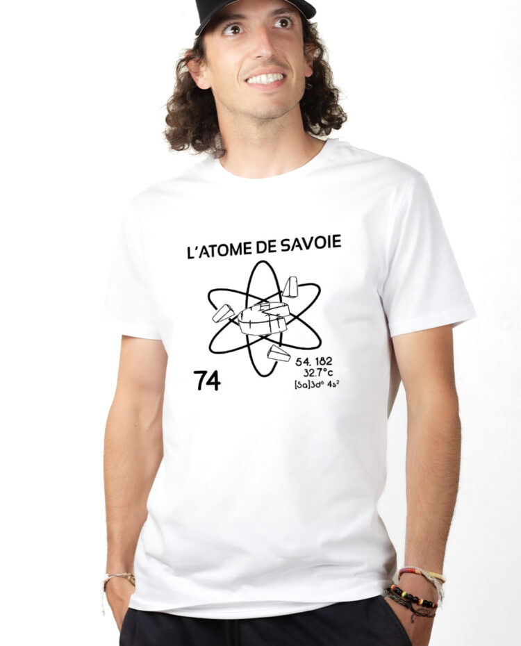 TSHB T shirt Homme Blanc L ATOME DE SAVOIE 74