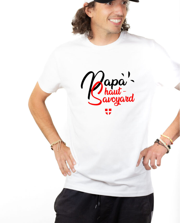 TSHB T shirt Homme Blanc PAPA HAUT SAVOYARD