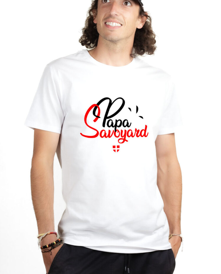 TSHB T shirt Homme Blanc PAPA SAVOYARD