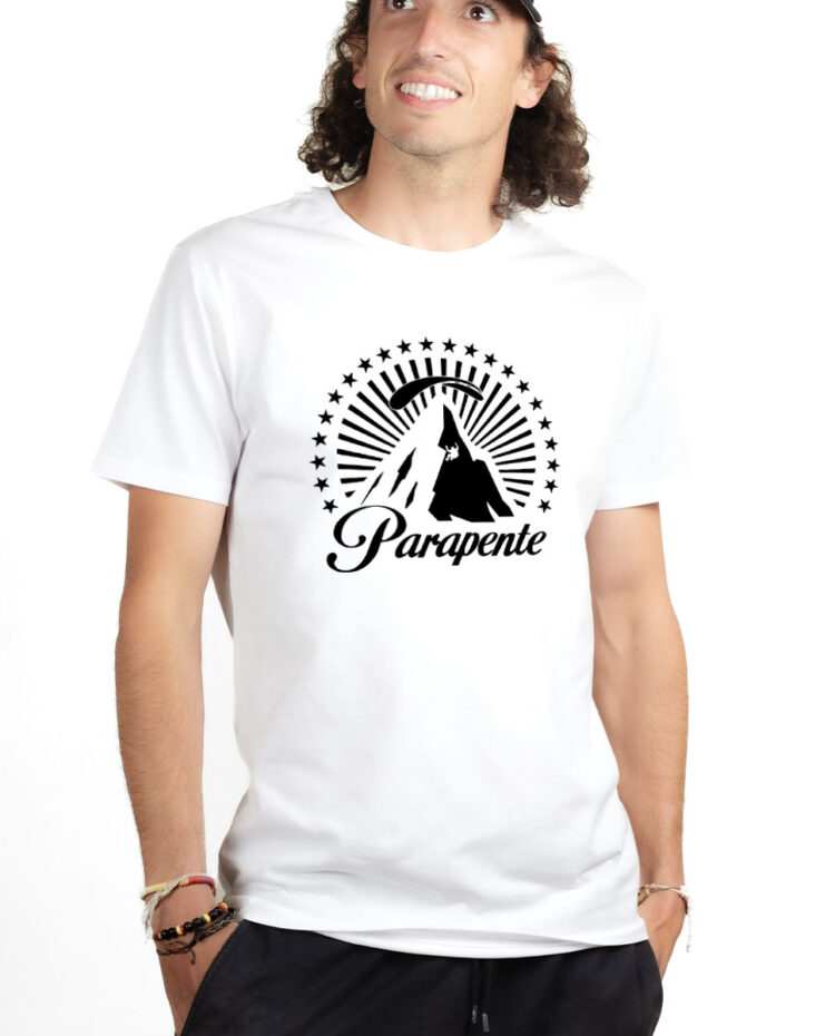 TSHB T shirt Homme Blanc PARAPENTE