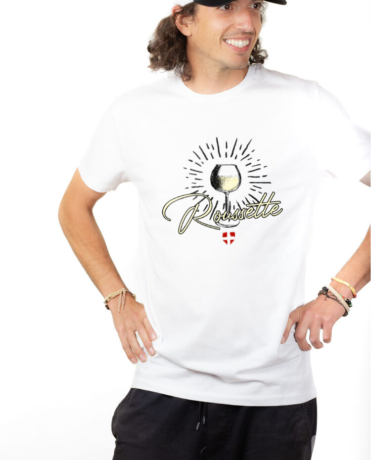 TSHB T shirt Homme Blanc ROUSSETTE