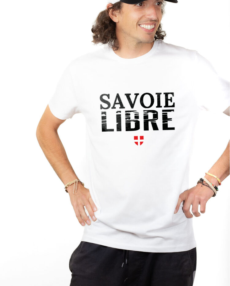 TSHB T shirt Homme Blanc SAVOIE LIBRE